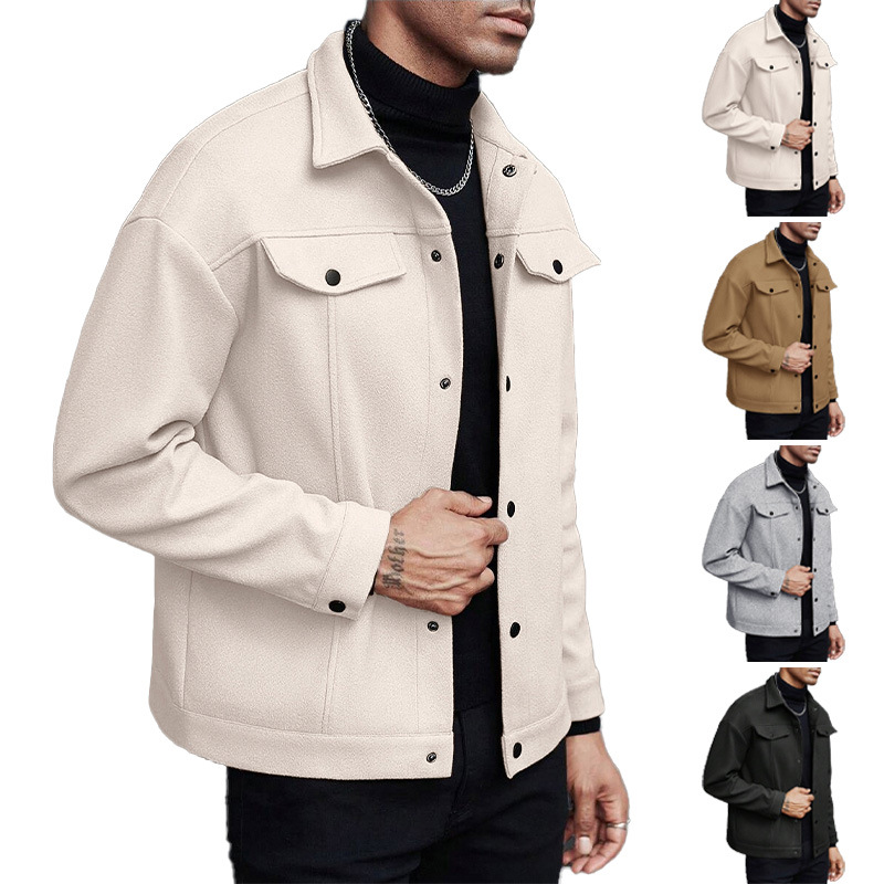 Jackets - Męska kurtka robocza z mieszanki wełny