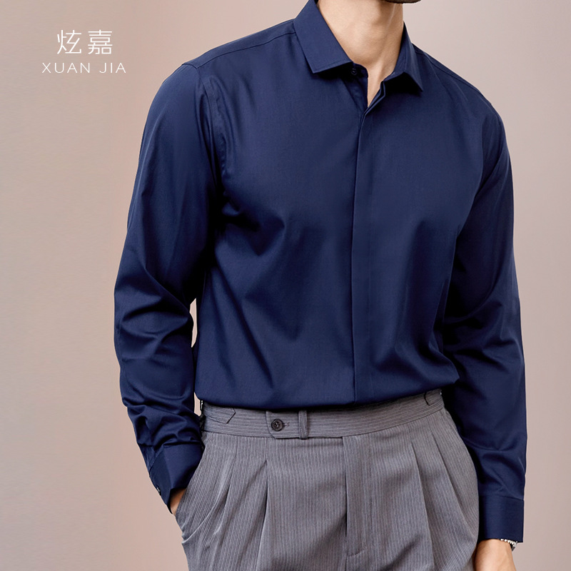 Mens Satin Silk Dress Shirt - Męska jedwabna koszula 2026 Wiosna i