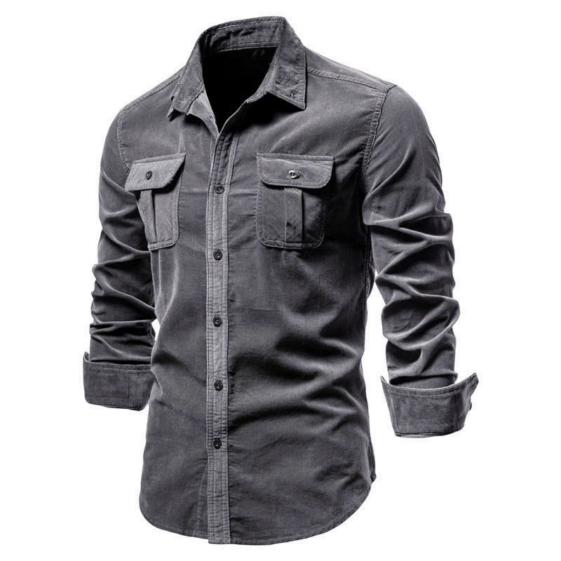 Męska koszula-kurtka z sztruks – Corduroy Button Up Shirt Men recenzja i cena