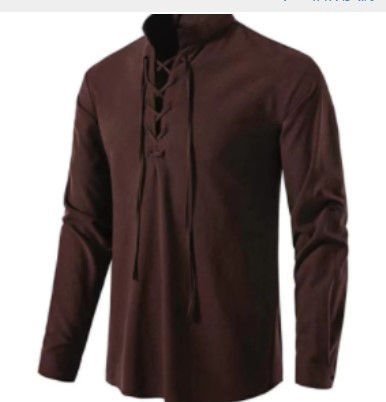 Męska koszula piracka w stylu  – Medieval Gothic Lace Up Pirate Shirt recenzja i cena