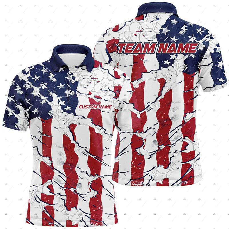 Koszulki Polo z Krótkim Rękawe – Short Sleeve Bowling Shirt Retro recenzja i cena
