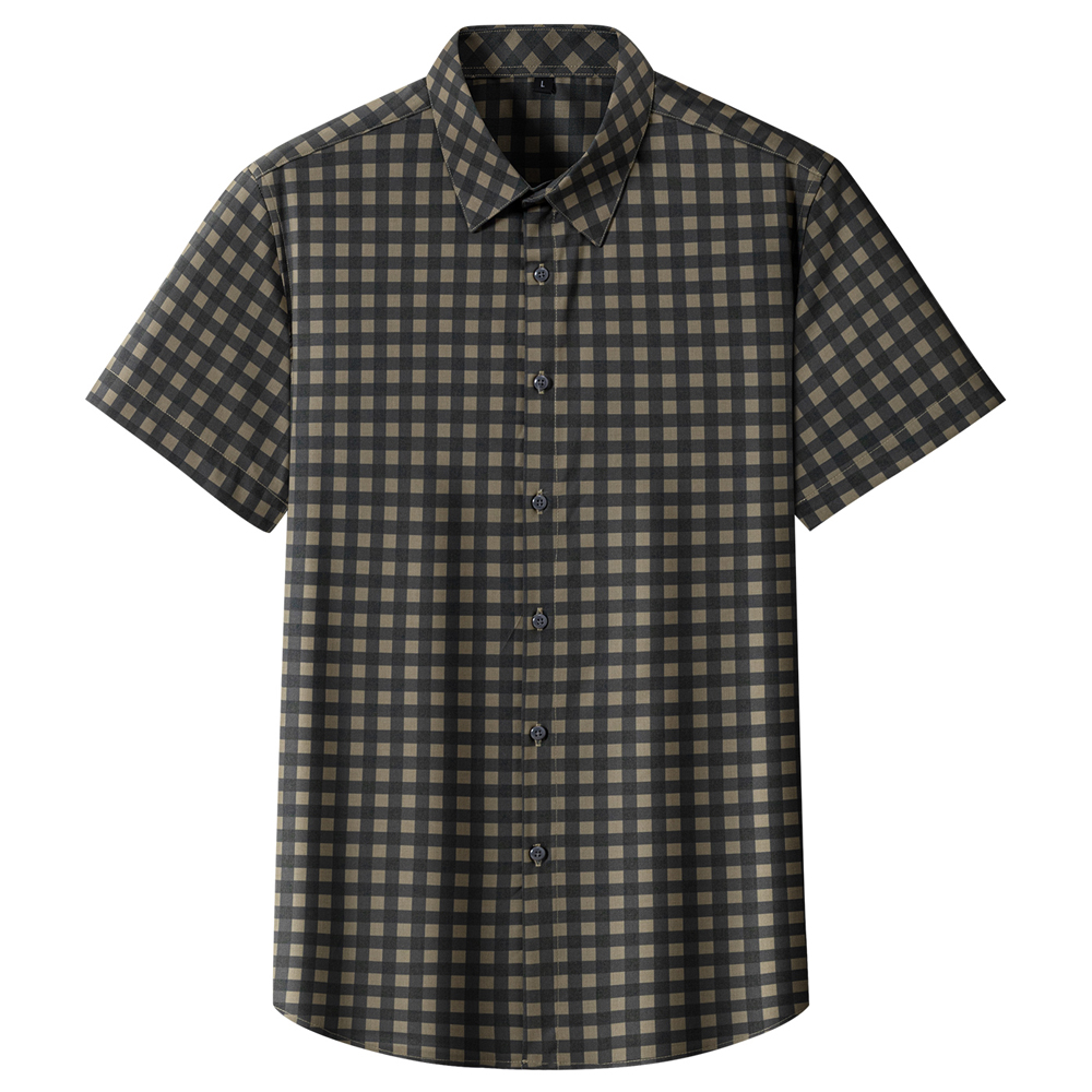 Męska letnia koszula w kratę z – Breathable Bamboo Fiber Shirt Non Iron recenzja i cena