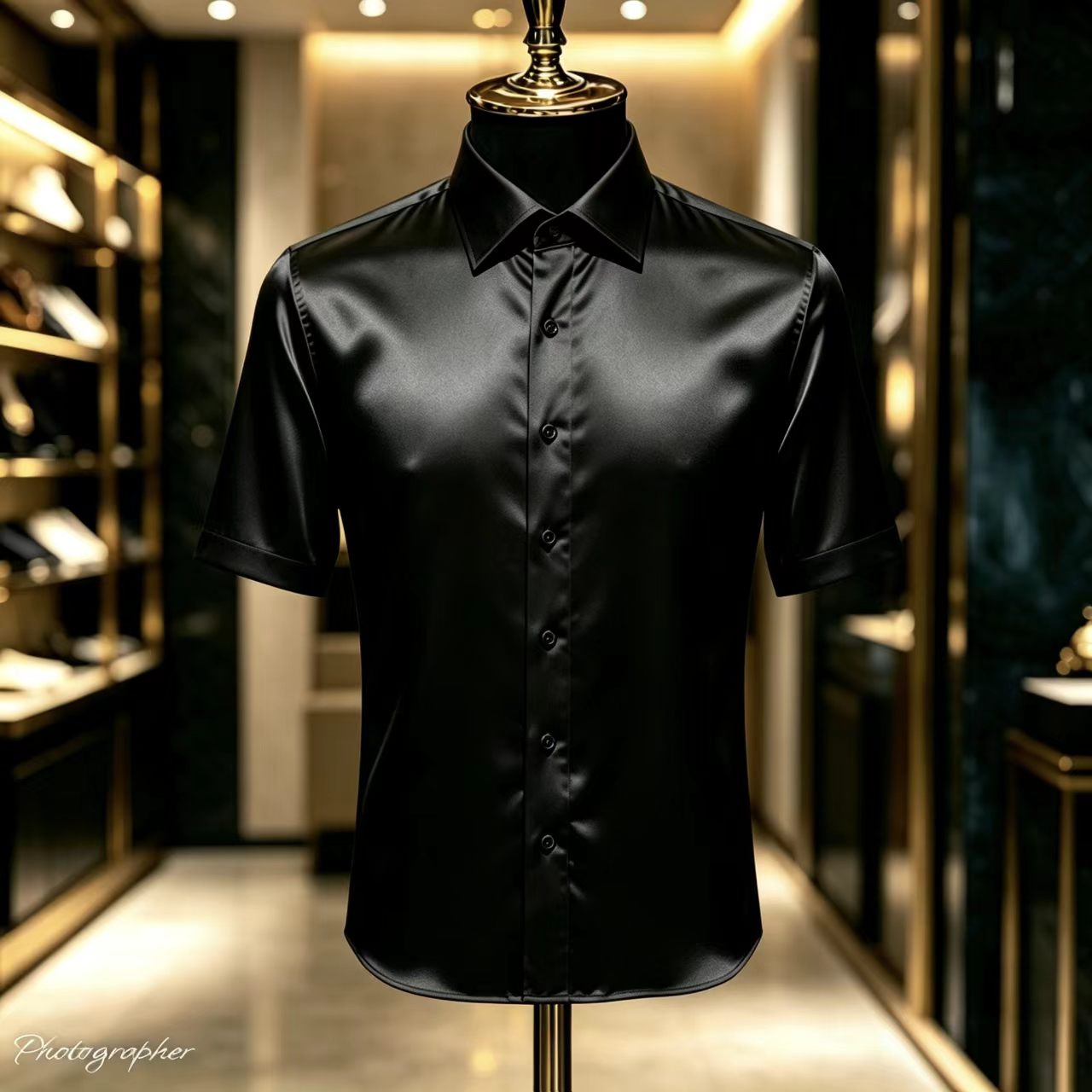 Męska koszula wizytowa z krótk – Mens Satin Silk Dress Shirt recenzja i cena