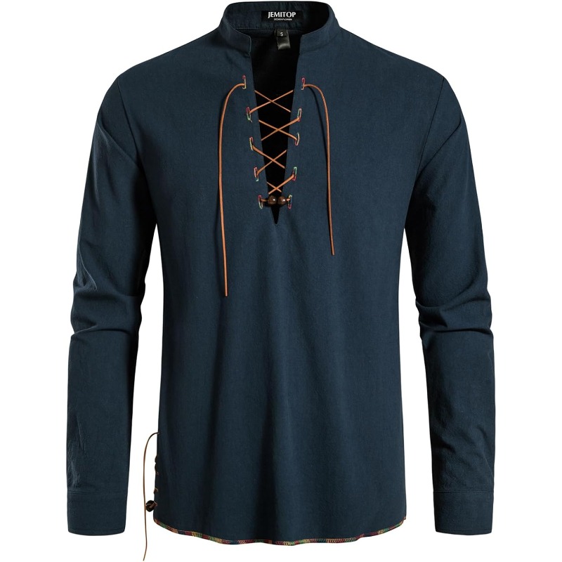 Męska koszula piracka Viking R – Medieval Gothic Lace Up Pirate Shirt recenzja i cena