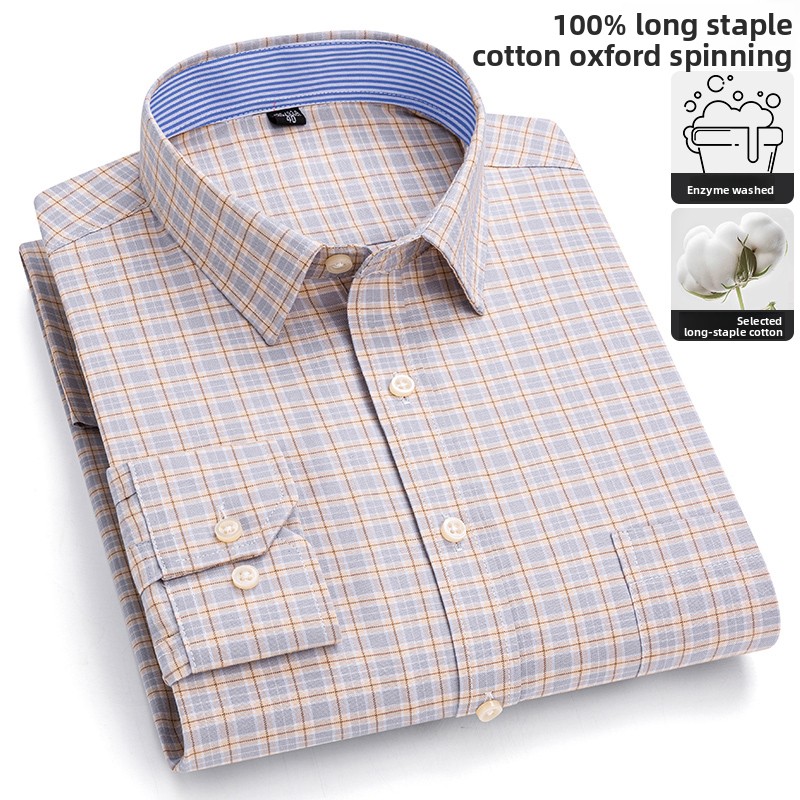 Męska koszula Oxford z czystej – Oxford Cotton Casual Shirt Business recenzja i cena