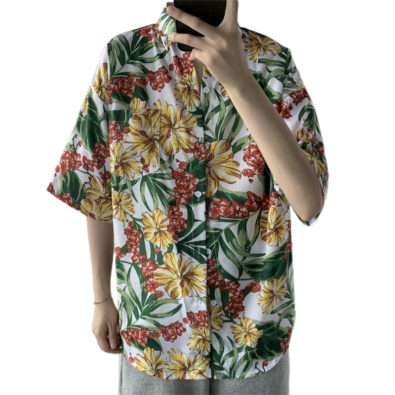 Casualowe kwiatowe nadruki Ret – Vintage Hawaiian Floral Shirt recenzja i cena