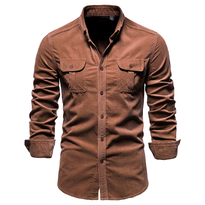 Męskie kurtki koszulowe z sztr – Corduroy Button Up Shirt Men recenzja i cena