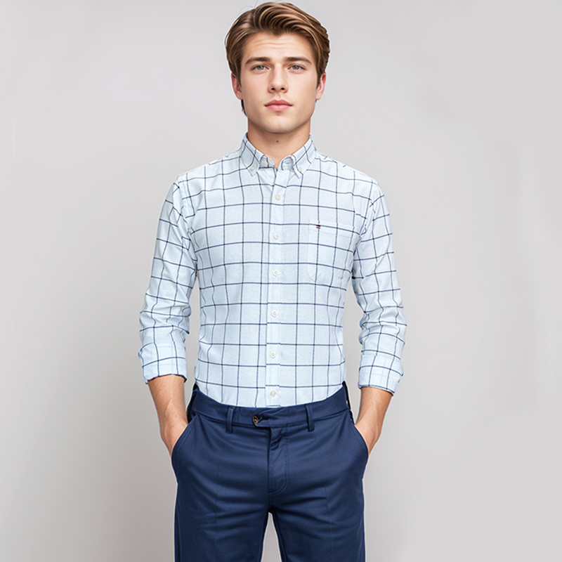Męska 100% bawełniana koszula  – Oxford Cotton Casual Shirt Business recenzja i cena