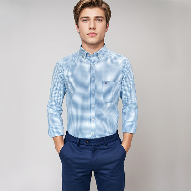 Męska 100% bawełniana koszula  – Oxford Cotton Casual Shirt Business recenzja i cena