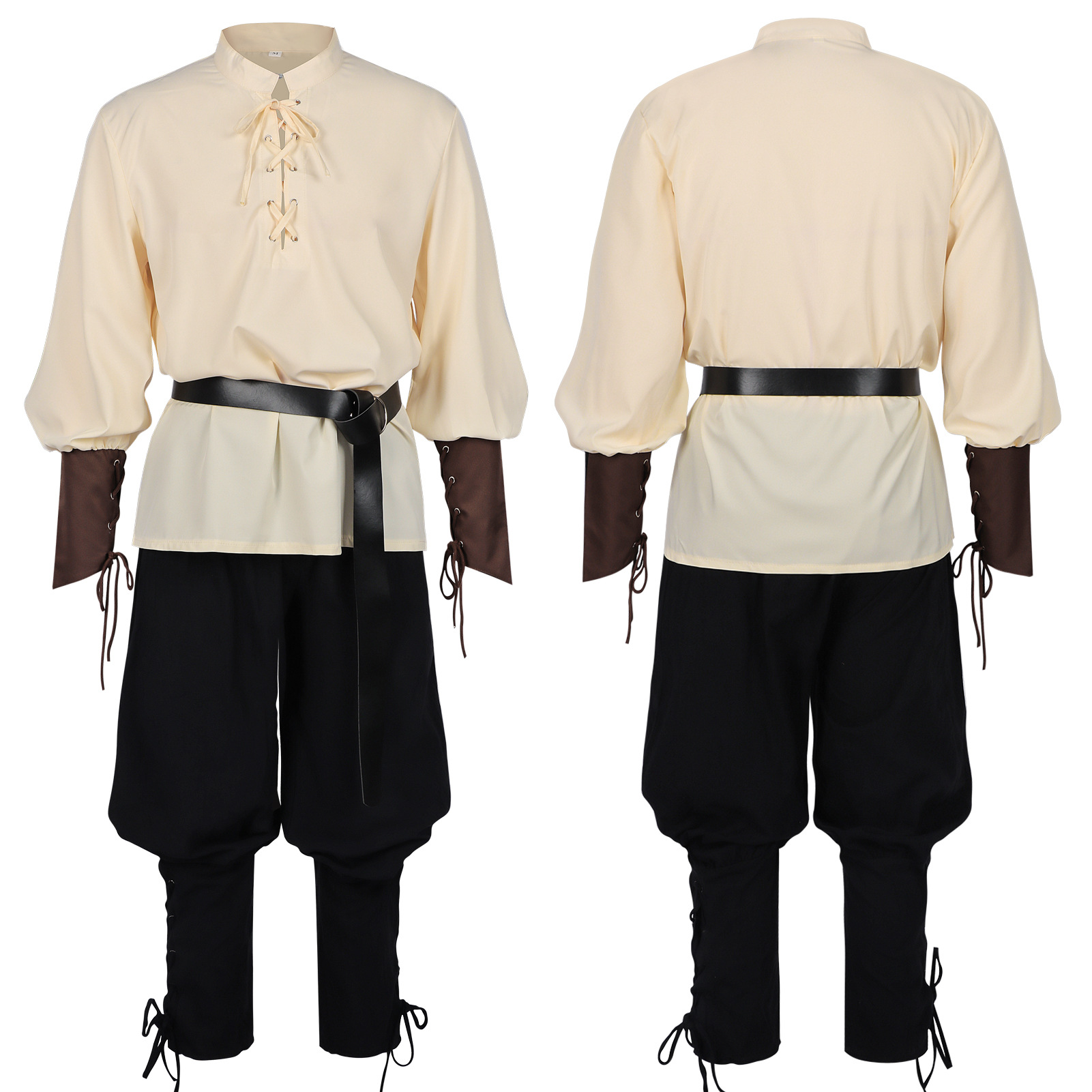 Męska koszula średniowieczna r – Medieval Gothic Lace Up Pirate Shirt recenzja i cena