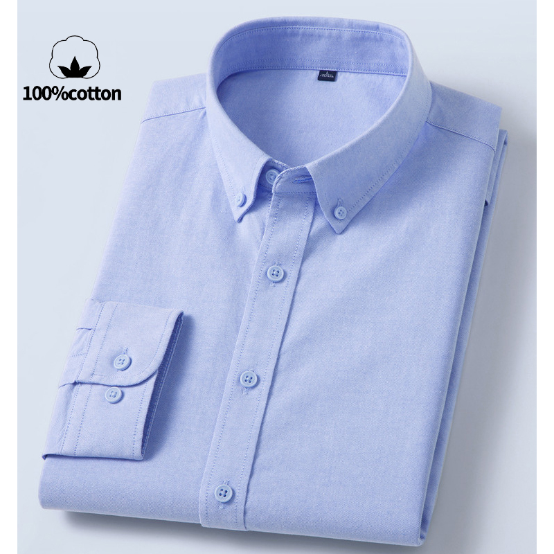 Męska koszula Oxford ze 100% b – Mandarin Collar Formal Shirt Slim Fit recenzja i cena
