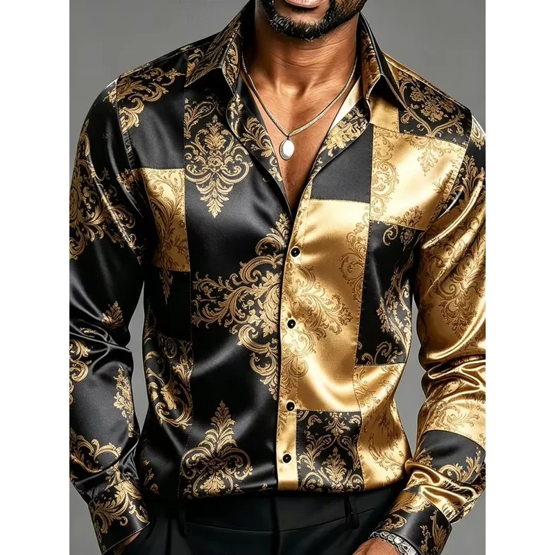 Satynowe jedwabne koszule męsk – Mens Satin Silk Dress Shirt recenzja i cena