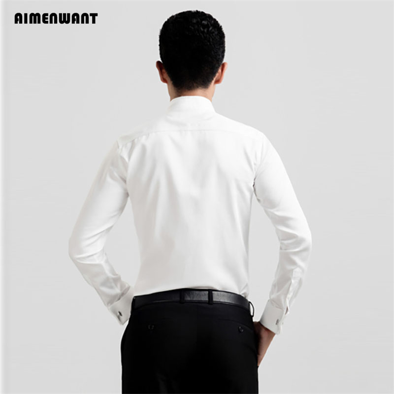 AIMENWANT 2023 koszule smoking – Mandarin Collar Formal Shirt Slim Fit recenzja i cena