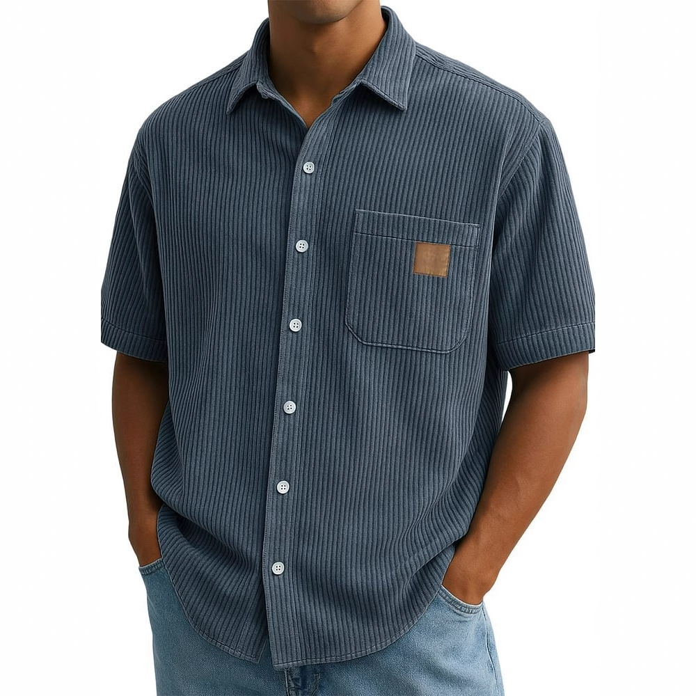 Męska koszula sztruksowa z kró – Corduroy Button Up Shirt Men recenzja i cena